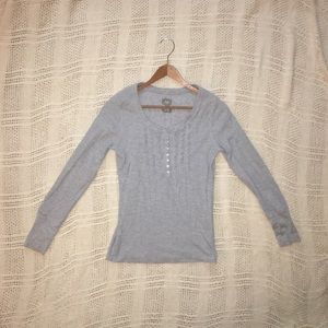 Long Sleeve Shirt with Ruffles & Buttons